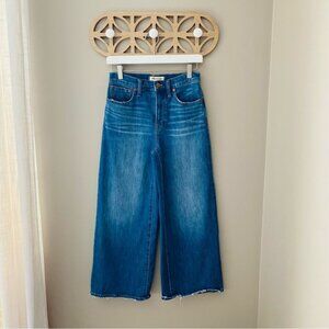 Madewell Wide-Leg Crop Denim Jeans Blue Sz 25